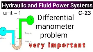 C-23 ll Differential manometer most important model problem ll #c23hydraulics