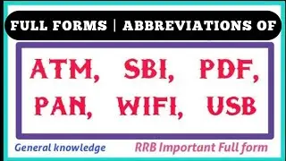 What is full form of SIM, USB ATM SBI, PDF | General Knowledge