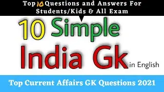 10 Simple Easy Gk | General Knowledge Question and Answer | Gk Quiz | For Students / Kids All Exam