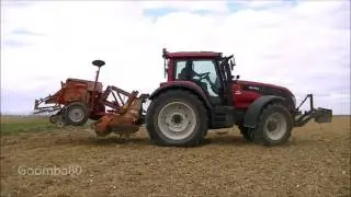 Valtra T183 au semis de couvert v&eacute;g&eacute;taux