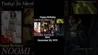Happy birthday Noomi Rapace, born December 28, 1979.