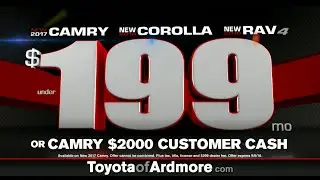 Toyota Annual Clearance Event - Camry, Corolla and Rav4 Under $200/Month!