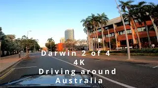 Darwin, Australia (Driving around streets of Darwin town centre)