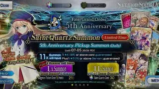 FGO NA - 5th Anniversary Banner Rolls