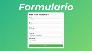 Criando um Formulário Responsivo com HTML e CSS