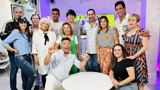 Celebrando el día de los padres con la actriz Tamara Melián y dos cantantes cubanos recién llegados