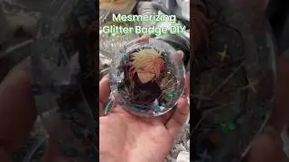 Mesmerizing Glitter Badge DIY! ✨ ASMR Resin Pinning & Glitter Flow Magic