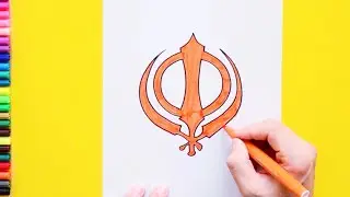 How to draw Khanda (Sikhism Symbol)