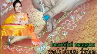 Beautiful maggam work blouse design/flowers 🌺🌺 design/heavy work design/Telugu mom's dream world