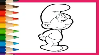How to Draw a Cute Smurf Step by Step | Easy Smurf Drawing Tutorial for Kids