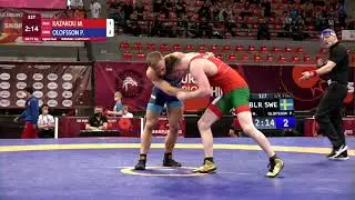 1/8 GR - 77 kg: M. KAZAKOU (BLR) v. P. OLOFSSON (SWE)