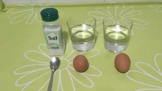 Experiment&oacute; con agua 💧 con sal 🧂 y huevo 🥚
