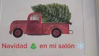 Decoración navideña en mi salón 🎄 diy fácil y lindo, acuarelas navideñas❄️ #navidad #diy #living 