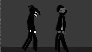 Cartoon dog vs the man with the upside down face(Trevor henderson)