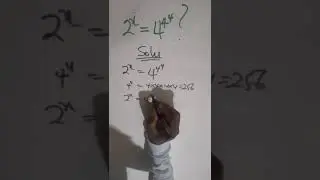 Solving a Challenging Exponential Equation: 2^x = 4^4^4 | #maths#exam #exponential #calligraphy