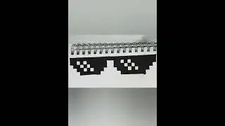 Thug Life Sunglasses 😎 Pixel Art | Handmade Graph Paper Drawing
