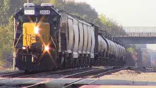 Rare Leslie RS5T-RRO on CSX GP38-2 #2634 leading CSX F733 Chase!