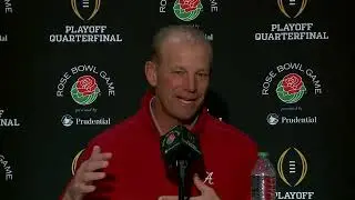 Alabama Coach Kalen DeBoer Press Conference at Rose Bowl Media Day