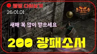 새해 복 많이 받으세요 💗 200광패 소서 리뷰 & 10시 우버 【디아블로2레저렉션】
