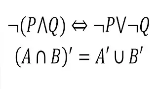 De Morgan's Laws for Logical Propositions and Sets