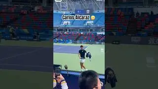 Carlos Alcaraz collided with a fan on his way to practice to face Novak Djokovic in Shanghai,China..