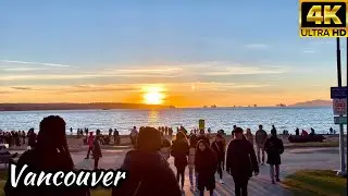 English Bay Beach - Stanley Park Seawall - Walk - Vancouver, Canada 🇨🇦 Mar, 2022 [4K UHD 60fps]