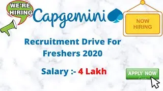 Capgemini Job Recruitment | Capgemini off campus recruitment 2020 Batch | Off Campus Drive 2020