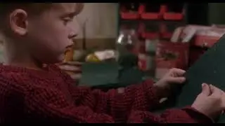 Home Alone 1990 Kevin gets his home ready for the booby traps scene