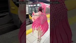 a little pink mermaid in Tokyo 🤭💖🧜🏼&zwj;♀️🎀 #mermaidtail #pink #tokyo #mermaid #japan #pretty