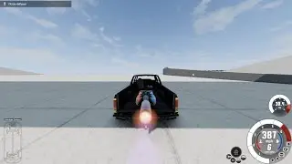 BeamNG: 387 MPH Pickup Truck with Stock JATO Rocket (No Mods)