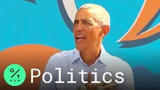 Trump Is Jealous of Covid-19 Media Coverage, Obama Says in Orlando