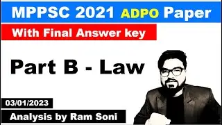 MPPSC 2021 ADPO Paper with Final Answer Key | Analysis by Ram Soni