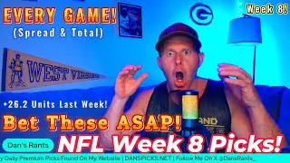 Прогнозы и ставки на КАЖДУЮ ИГРУ *8-й недели* НФЛ | Ставки на 3-й день My Ladder Challenge!