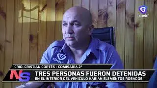 Tres personas detenidas: En el interior del veh&iacute;culo hab&iacute;an elementos robados