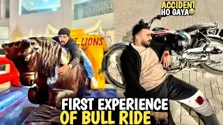 First time my first experience king of bull ride🐂😱) Humra Accident ho Gya😭)