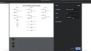 Printing Brackets In A Dual Tournament