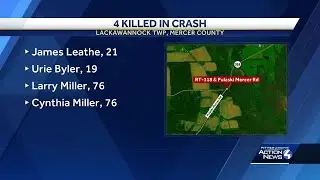 4 people killed in Mercer County crash