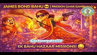 James Bond Bahu 😎 | Mission Ghar Sambhalo| Hindi Motivational Cartoon Story | @CartoonYatraTV