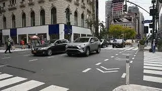 Cab Passing through the Streets, USA | Royalty-Free Stock Video Footage | Videoscape