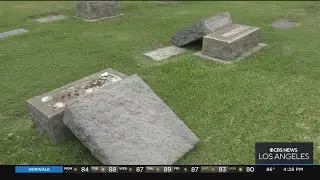 Vandals destroy several headstones at historic Long Beach cemetery