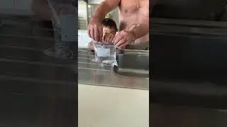 Putting pencil through a bag of water