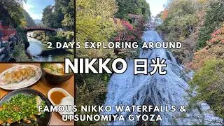Nikko's Waterfalls in Autumn, Temples and Utsunomiya Famous Gyoza 🇯🇵 Tochigi Japan Travel vlog