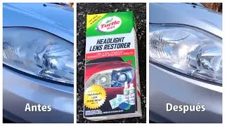 🌟 Cómo PULIR FAROS correctamente SIN dañarlos [A MANO]. 🐢 Turtle Wax Headlamp Lens Restorer