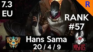 7.3 Gameplay - MSF Hans Sama (Jhin) 20-4-9 - Jhin Lethality Build