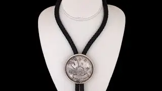 Navajo Tufa Cast Sterling Silver Yei-bi-chi Bolo Tie by Philander Begay (#09)