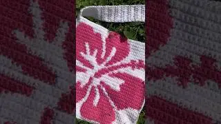hibiscus tote 🌺 #crochet #diy #hobby #totebag