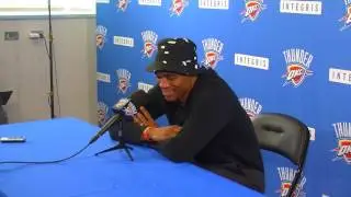 El base del OKC Thunder Russell Westbrook dijo saber muy poco espa&ntilde;ol.