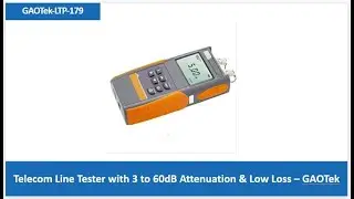 Telecom Line Tester with 3 to 60dB Attenuation & Low Loss &ndash; GAOTek