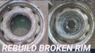 How to replace car tyre broken rim plate,Restoretion of car rim,(@Sulmanmughal17412)#car#broken.