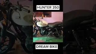 Dapper white Hunter 350🥰 #hunter350review #bikers #royalenfield